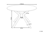 Dining Table TYMIS Dark Mahogany 120 cm 120 cm