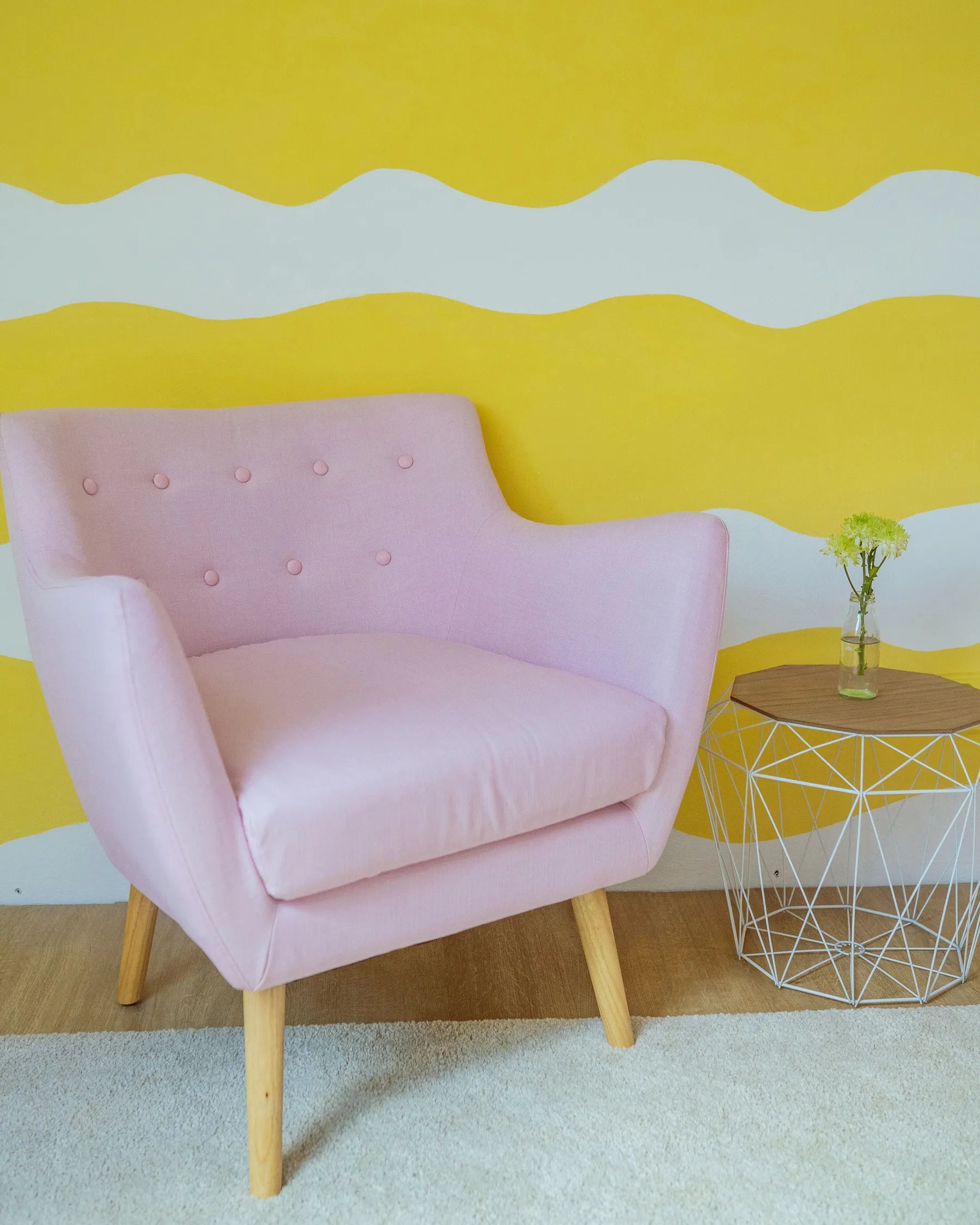 Armchair DRAMMEN Fabric Pink