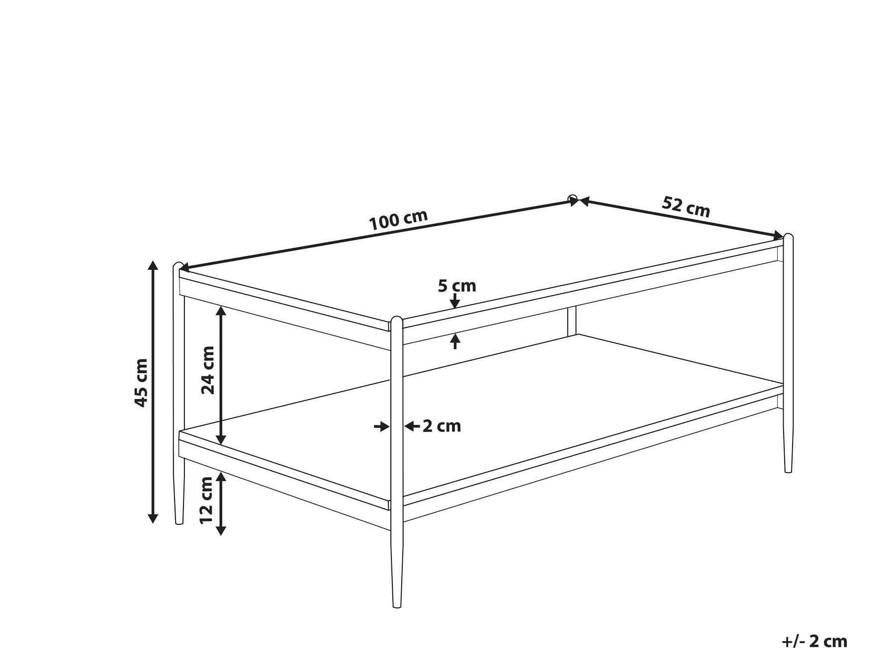 Coffee Table AVOCA Dark Brown