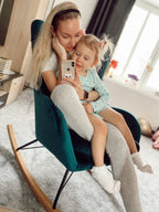 Rocking Chair ELLAN Velvet Dark Green