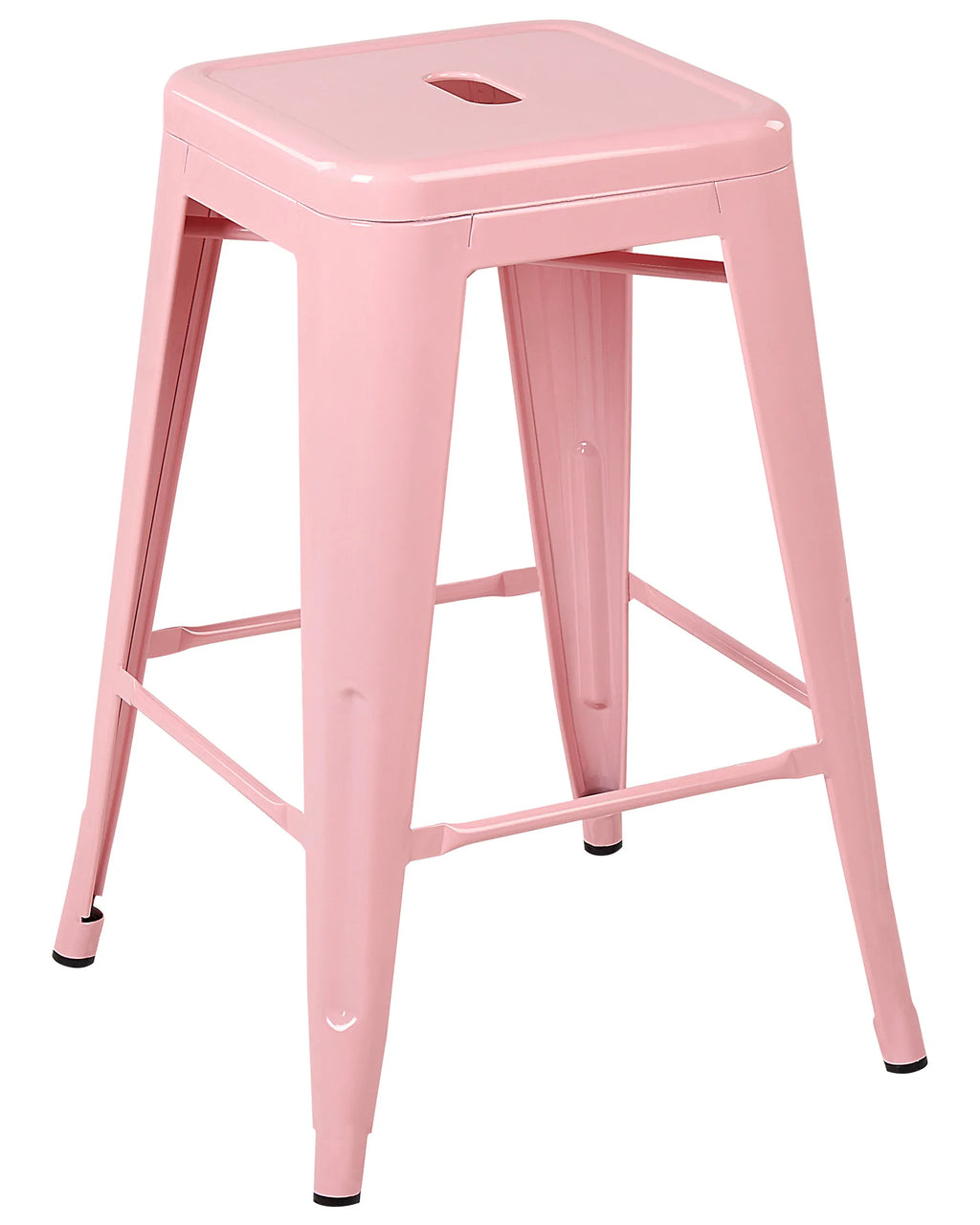 Set of 2 Bar Stools CABRILLO Metal Pink
