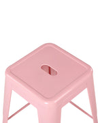 Set of 2 Bar Stools CABRILLO Metal Pink