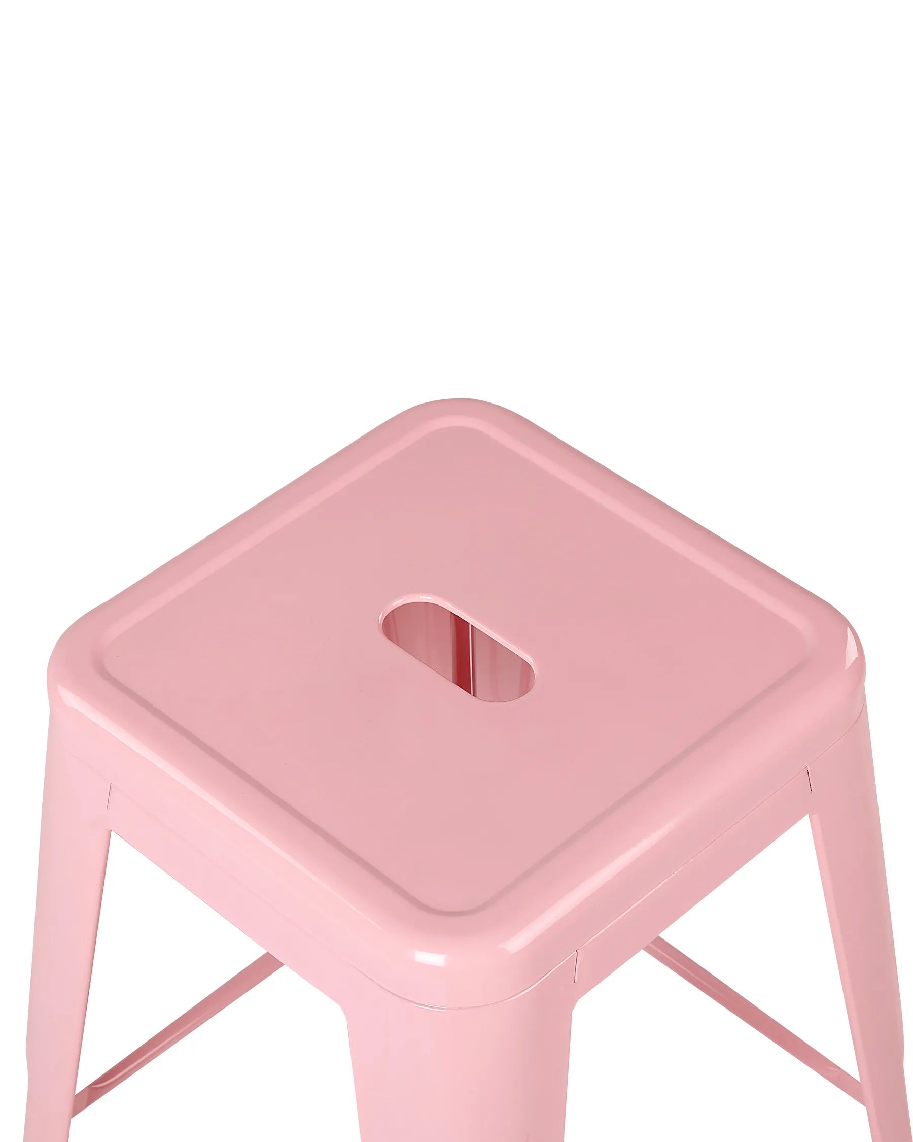 Set of 2 Bar Stools CABRILLO Metal Pink
