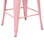 Set of 2 Bar Stools CABRILLO Metal Pink