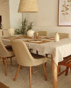 Set of 2 Dining Chairs MELFORT Fabric Sand Beige