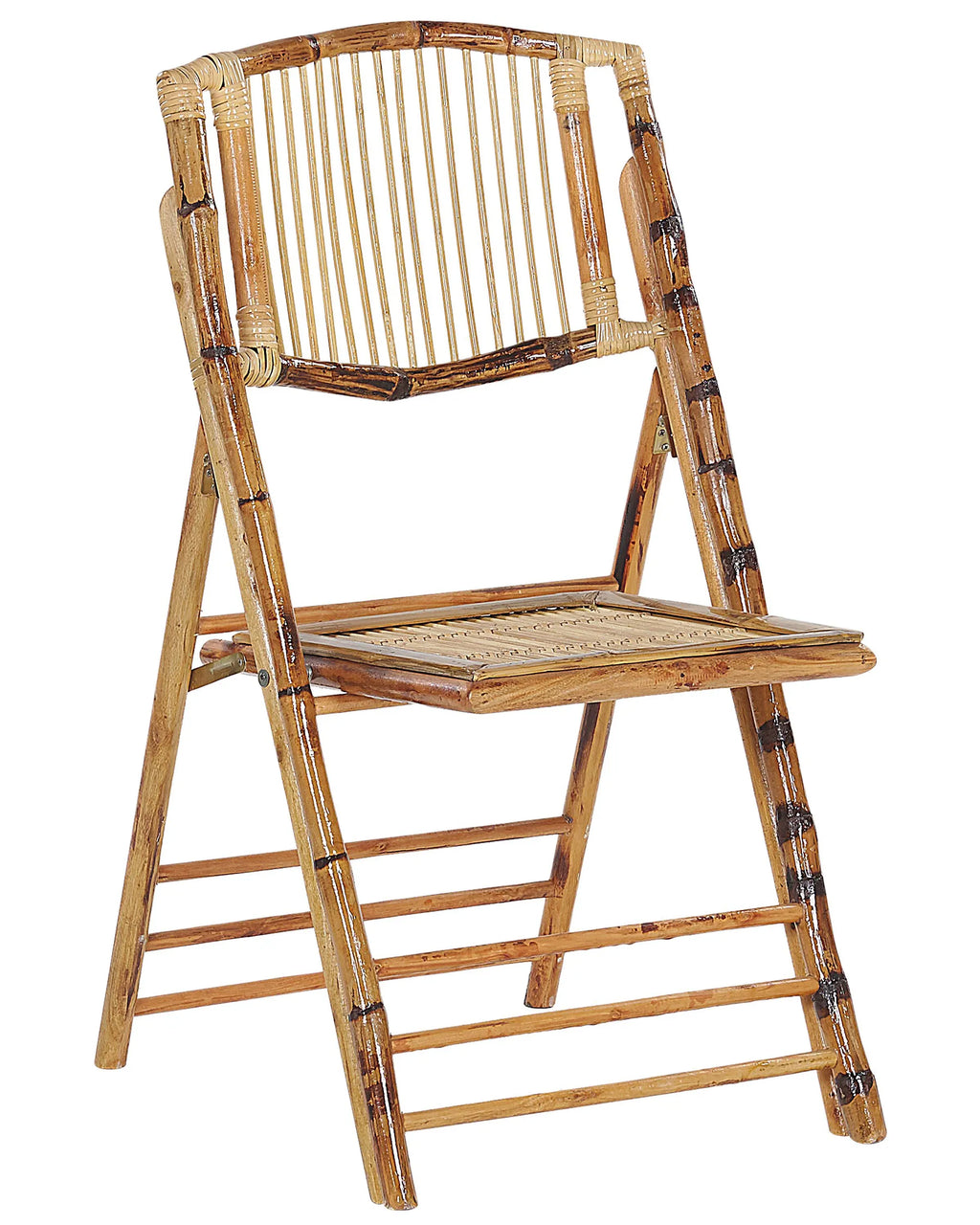Set of 4 Dining Chairs Folding TRENTOR Bamboo Natural
