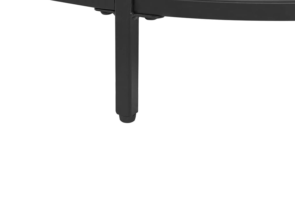 Coffee Table BIRNEY Tempered Glass Black