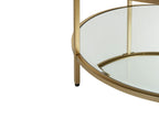 Coffee Table BIRNEY Tempered Glass Gold