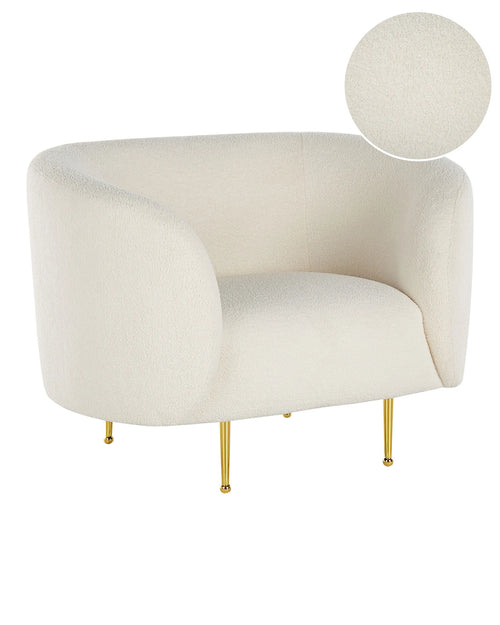 Armchair LOEN Boucle White