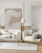 Armchair LOEN Boucle White