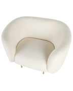 Armchair LOEN Boucle White