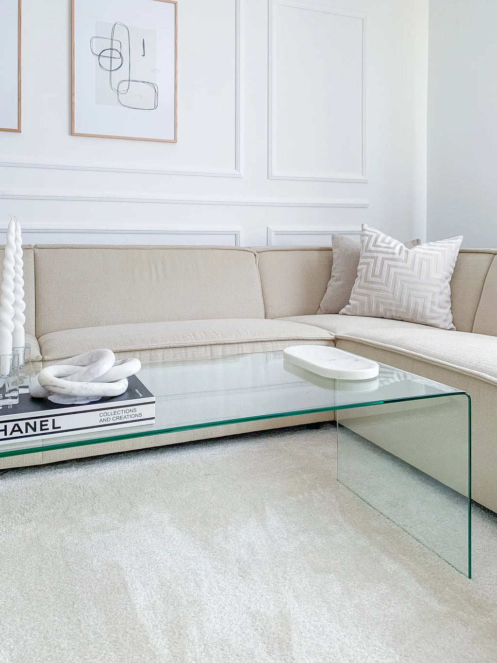 Coffee Table KENDALL Tempered Glass Transparent