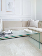 Coffee Table KENDALL Tempered Glass Transparent