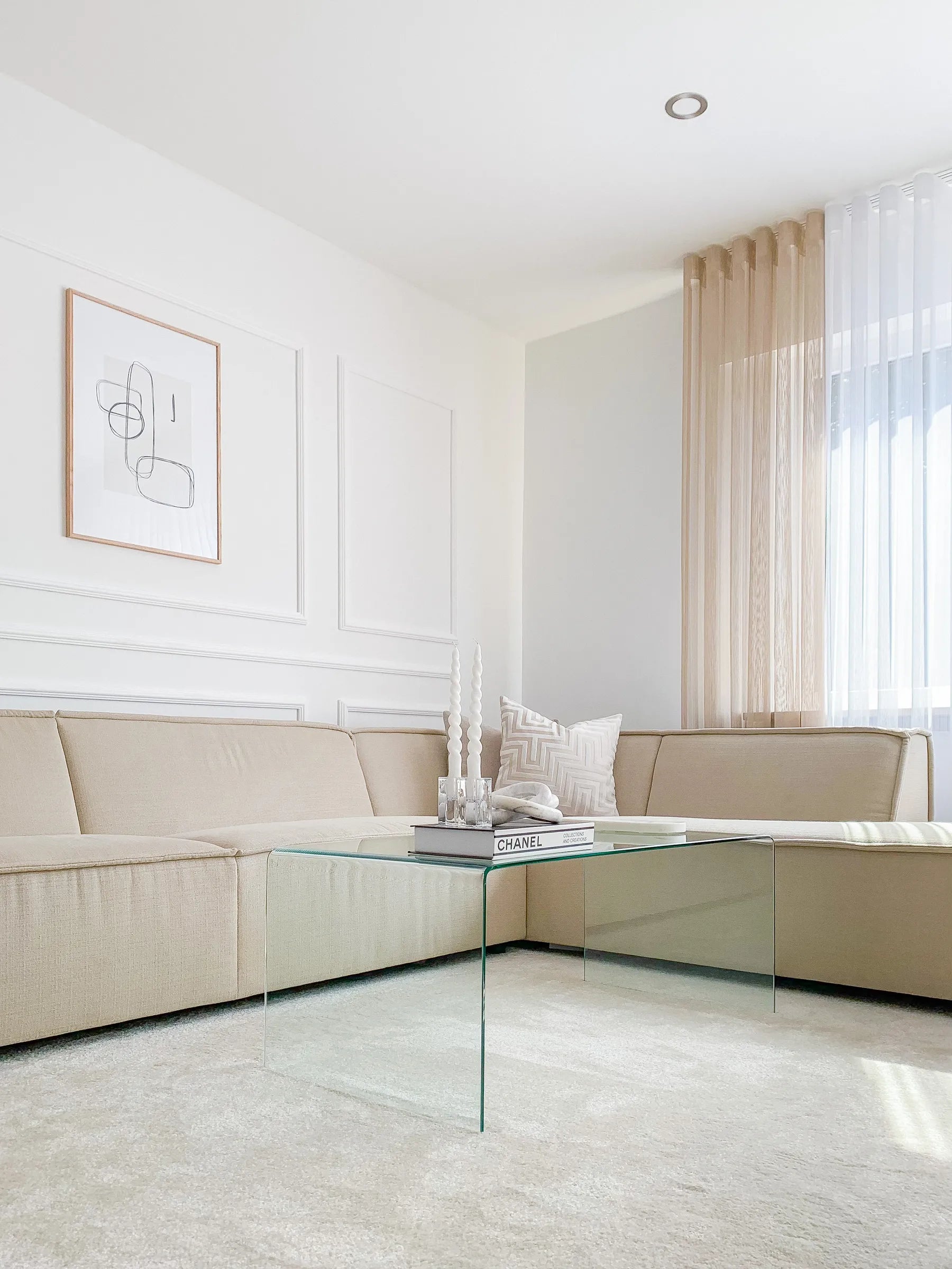 Coffee Table KENDALL Tempered Glass Transparent