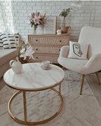 Coffee Table CORAL Marble/ Gold