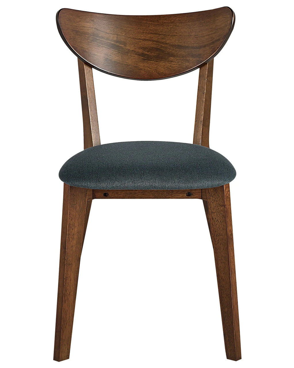 Set of 2 Dining Chairs ERIE Wood Dark Brown/ Grey