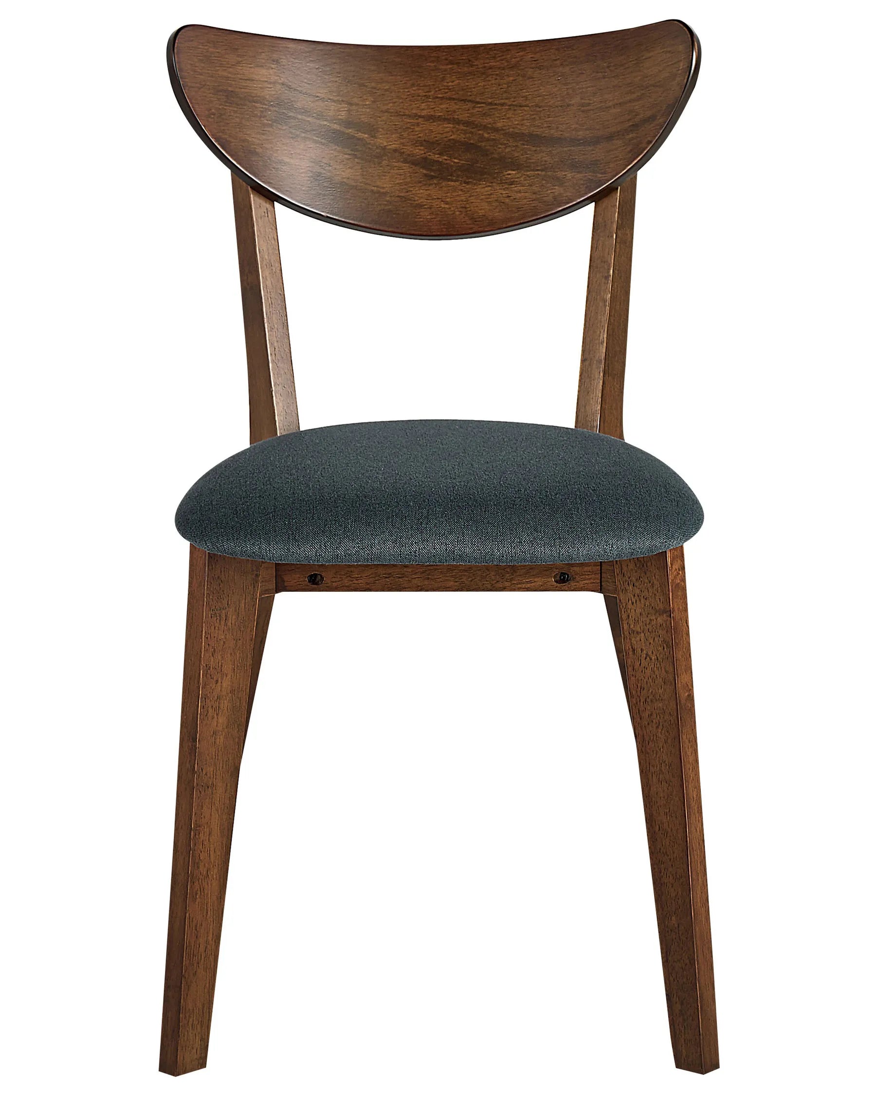 Set of 2 Dining Chairs ERIE Wood Dark Brown/ Grey
