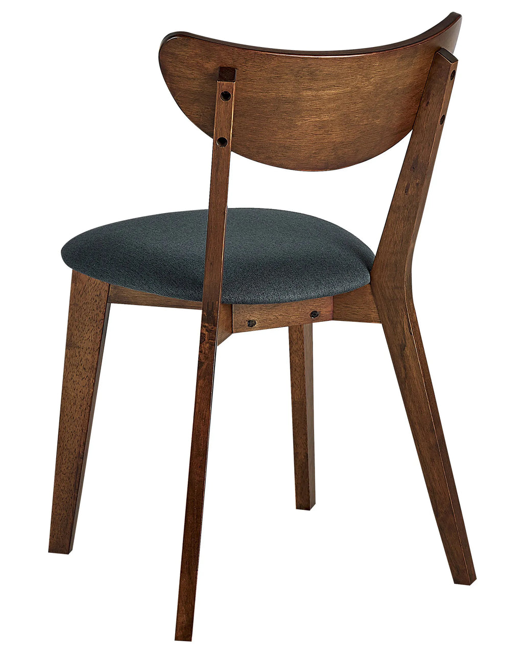 Set of 2 Dining Chairs ERIE Wood Dark Brown/ Grey