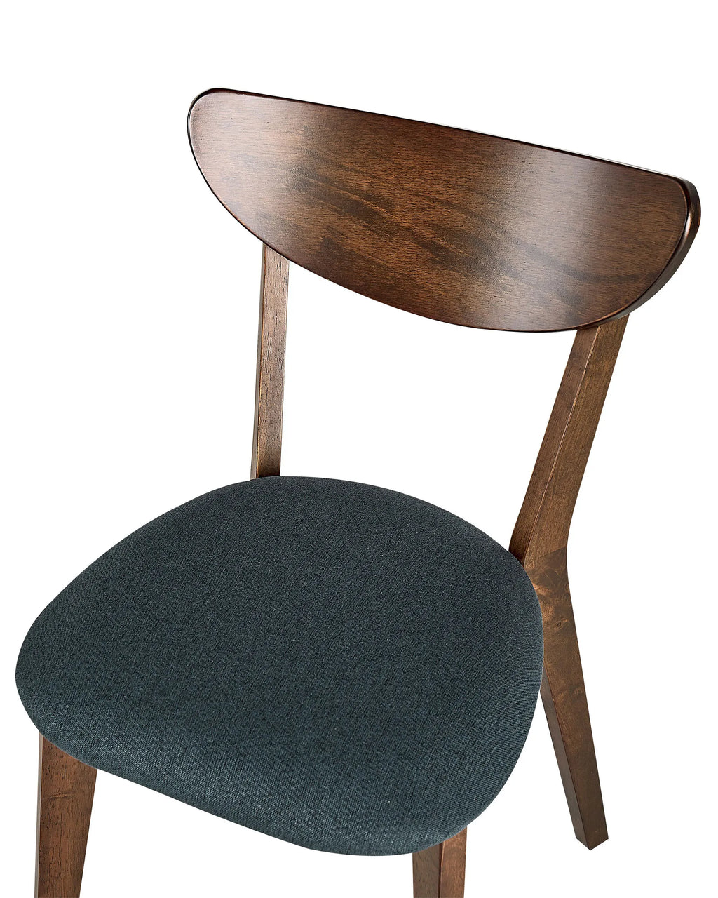 Set of 2 Dining Chairs ERIE Wood Dark Brown/ Grey