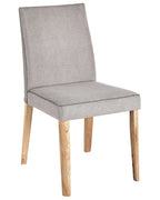 Set of 2 Dining Chairs PHOLA Fabric Grey
