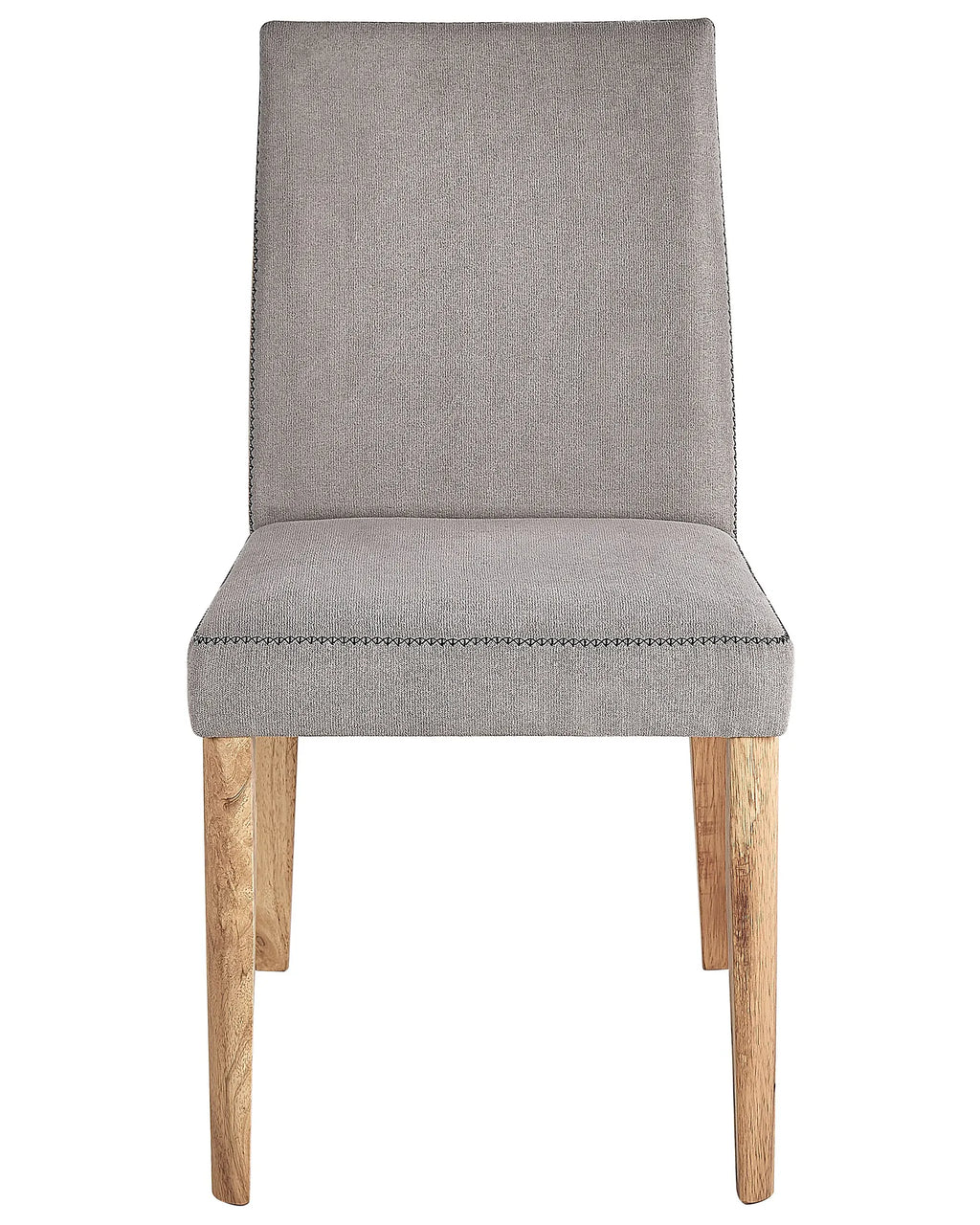 Set of 2 Dining Chairs PHOLA Fabric Grey