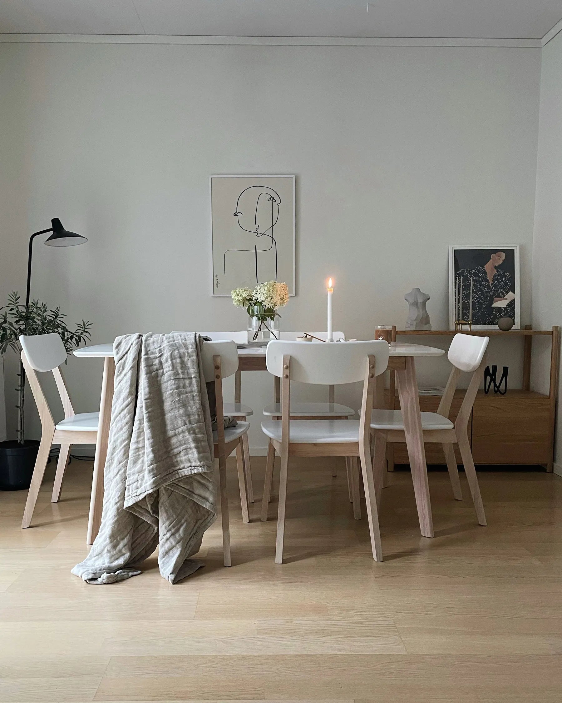 Set of 2 Dining Chairs SANTOS White