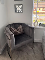 Armchair LARVIK Velvet Grey