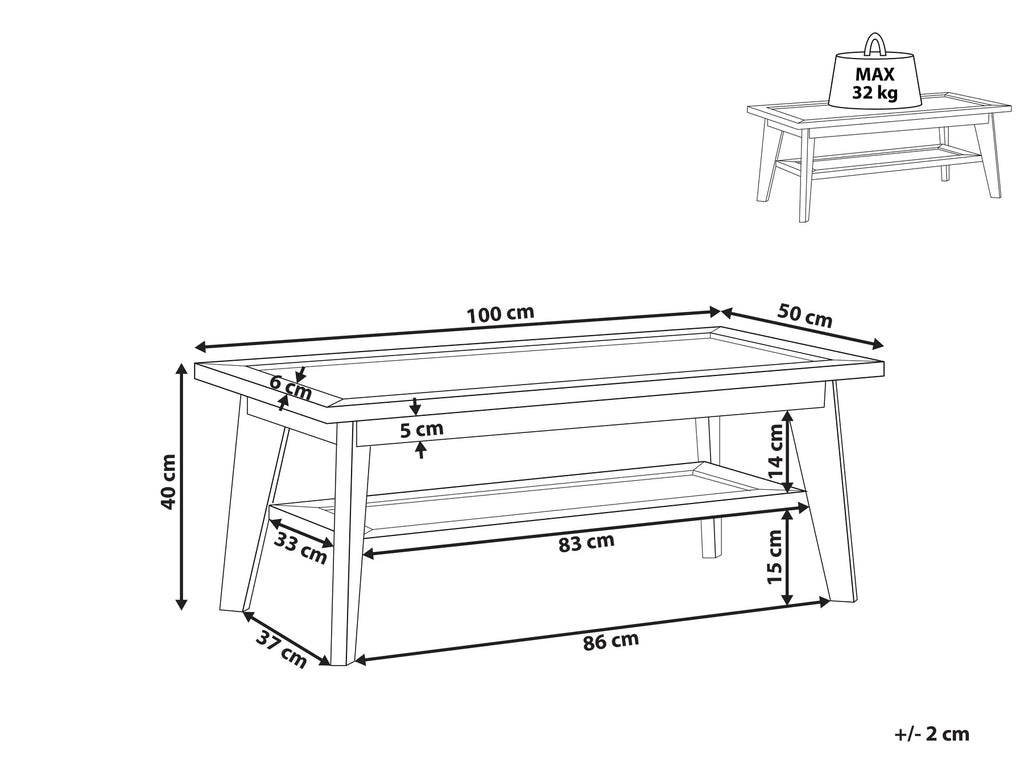 Coffee Table SIMLA Brown