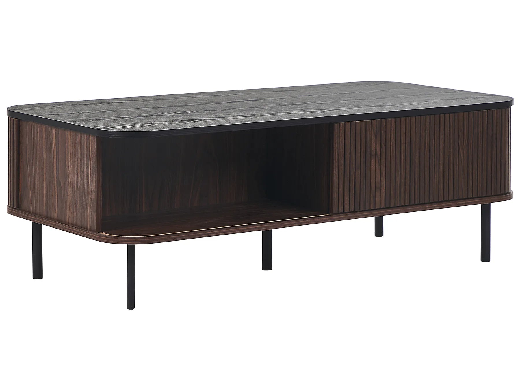 Coffee Table JOSE Dark Brown with Storage