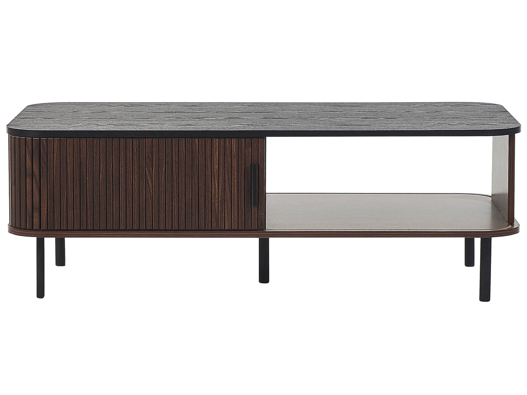 Coffee Table JOSE Dark Brown with Storage