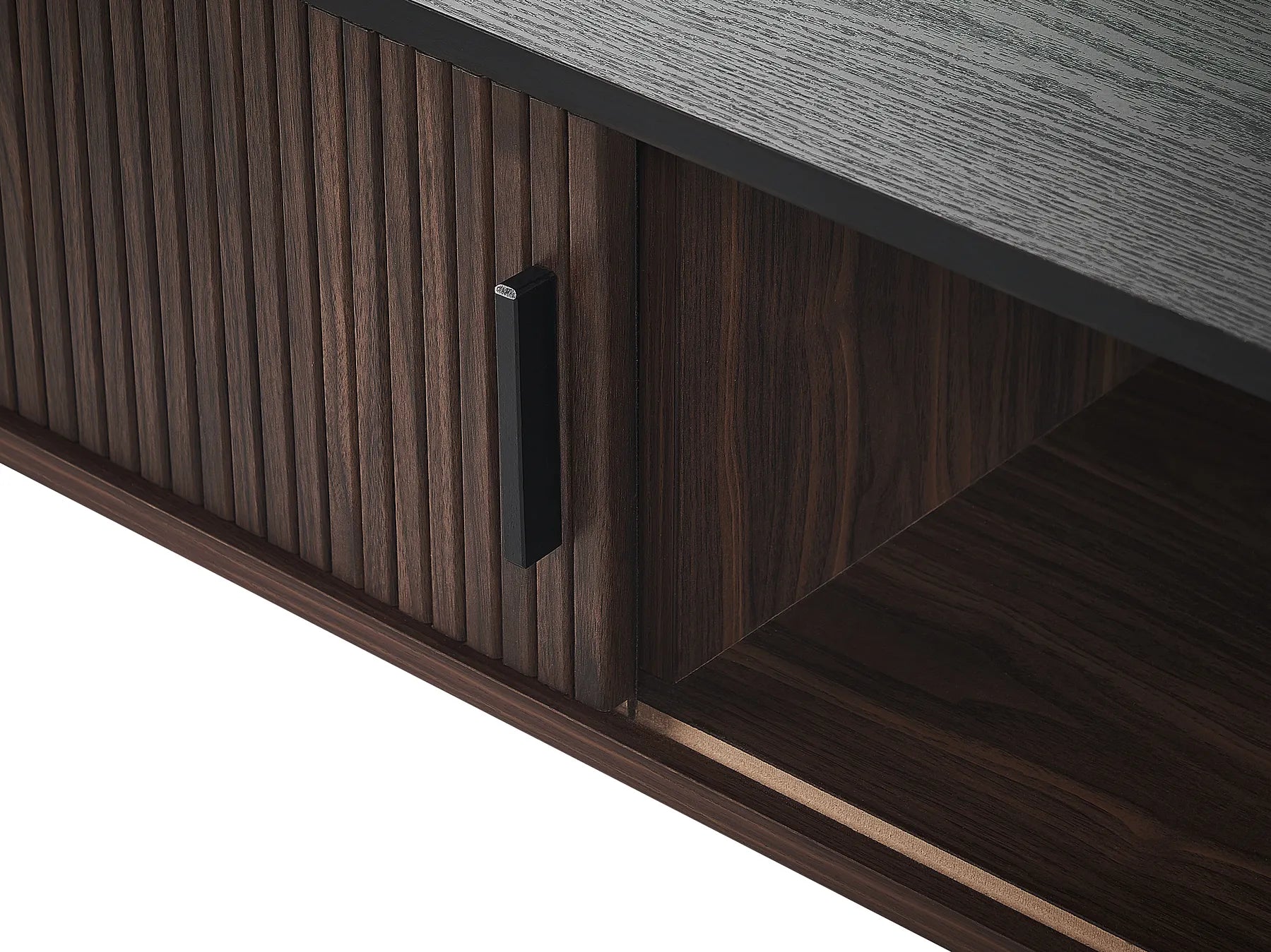 Coffee Table JOSE Dark Brown with Storage