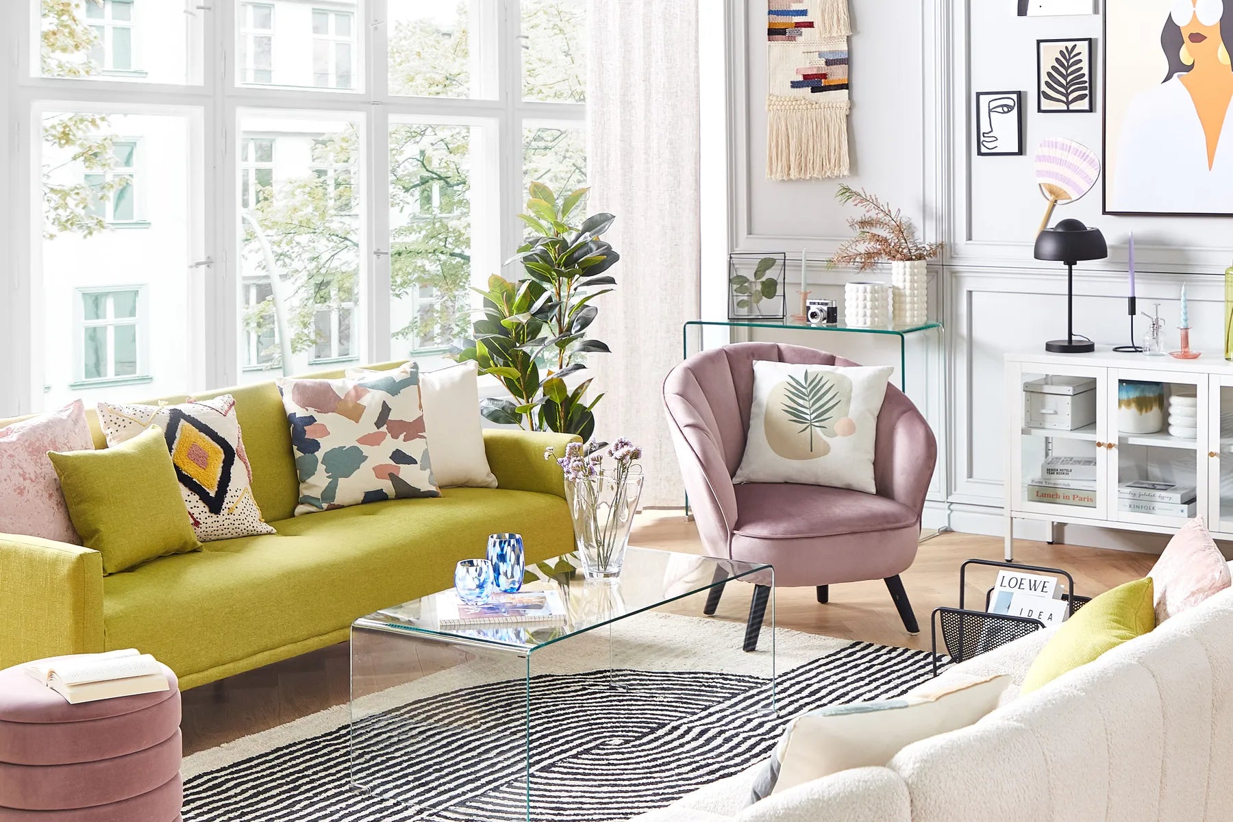 Coffee Table KENDALL Tempered Glass Transparent