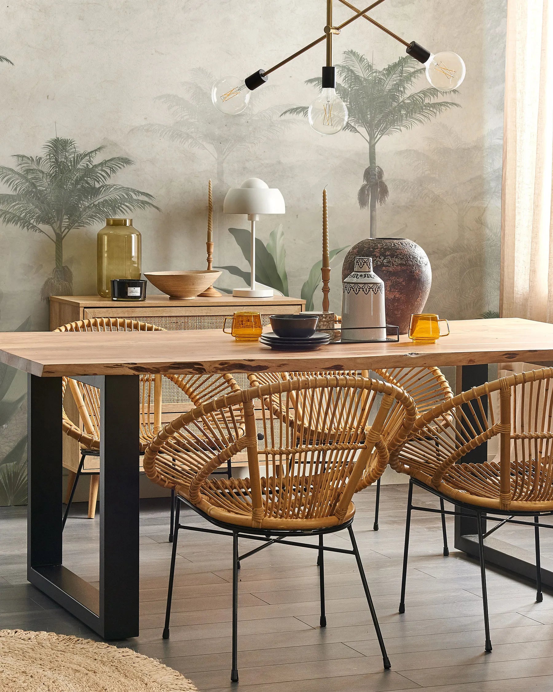 Dining Chair SARITA Rattan Natural