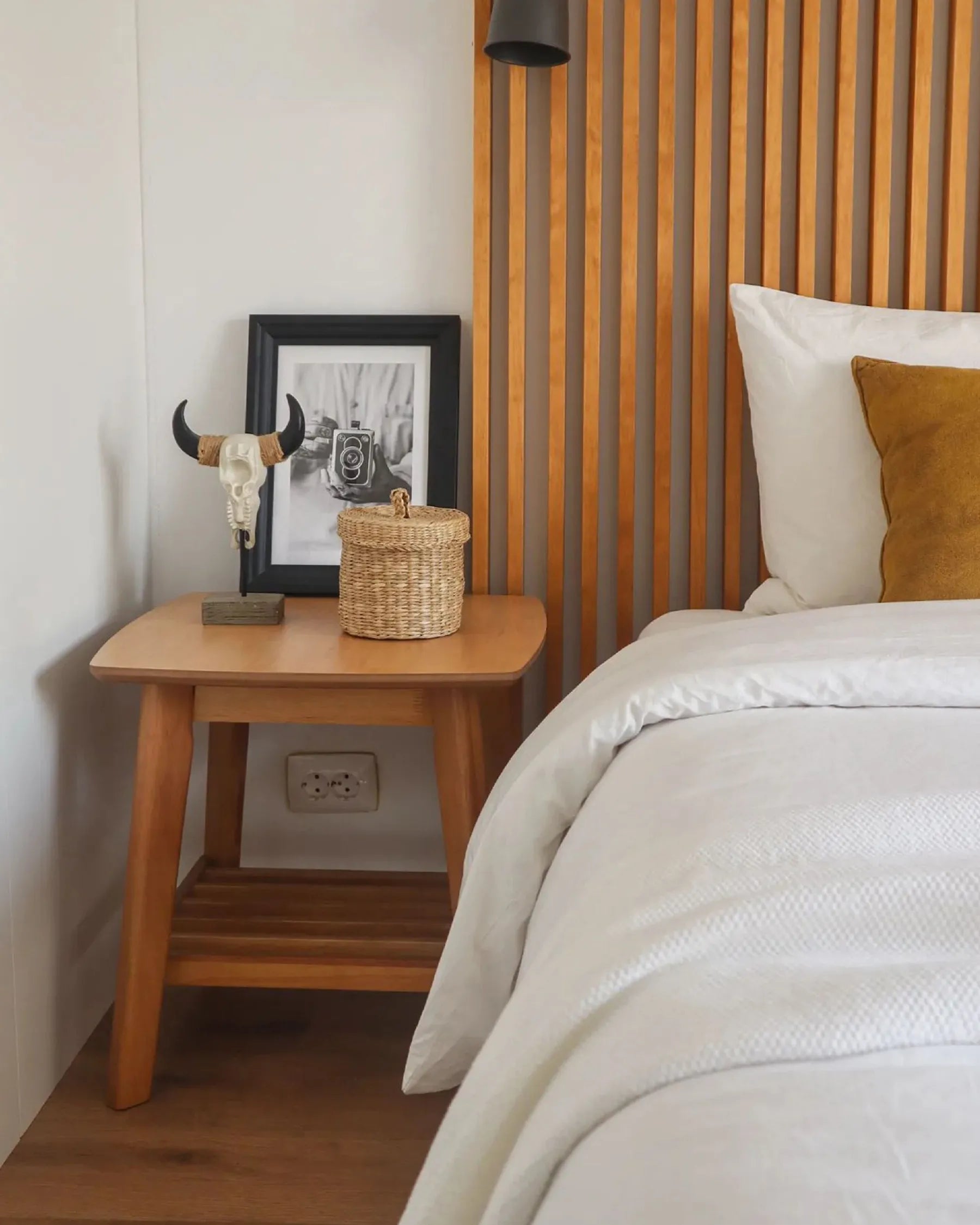 Side Table TULARE Wood Light Brown