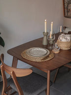 Set of 2 Dining Chairs LYNN Wood Dark Brown/ Grey