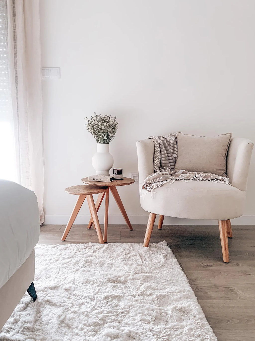 Armchair ODENZEN Fabric Off-White