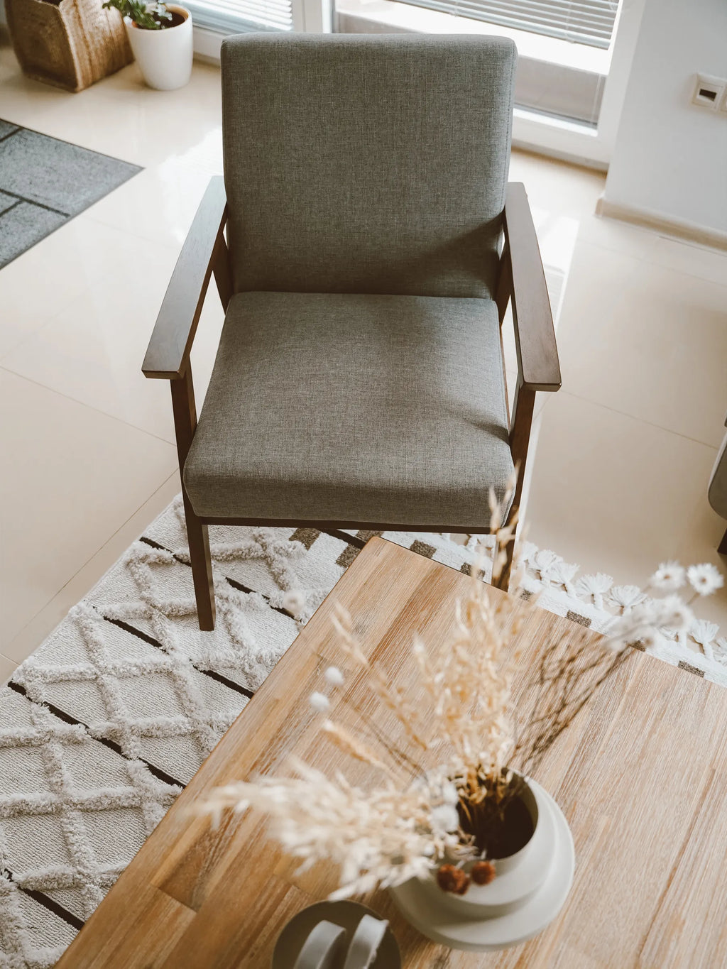 Armchair ASNES Fabric Grey