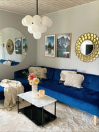 Coffee Table GLOSTER Tempered Glass White Marble