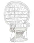 Peacock Chair EMMANUELLE Rattan White