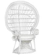 Peacock Chair EMMANUELLE Rattan White