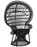 Peacock Chair EMMANUELLE Rattan Black