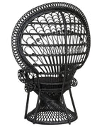 Peacock Chair EMMANUELLE Rattan Black