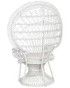 Peacock Chair EMMANUELLE Rattan White