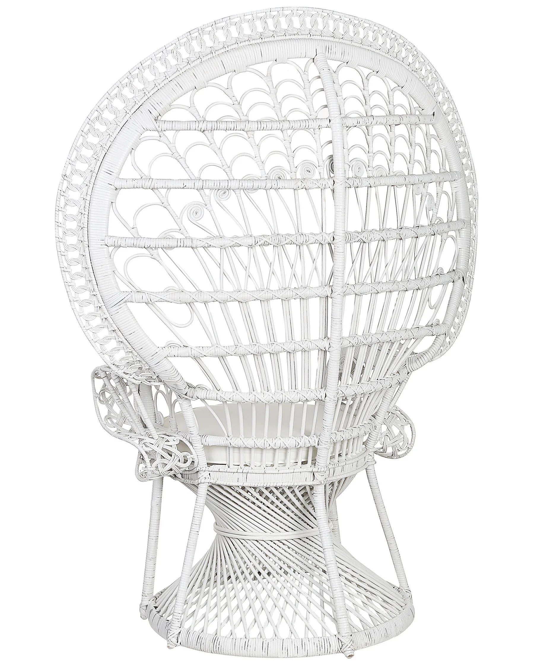 Peacock Chair EMMANUELLE Rattan White