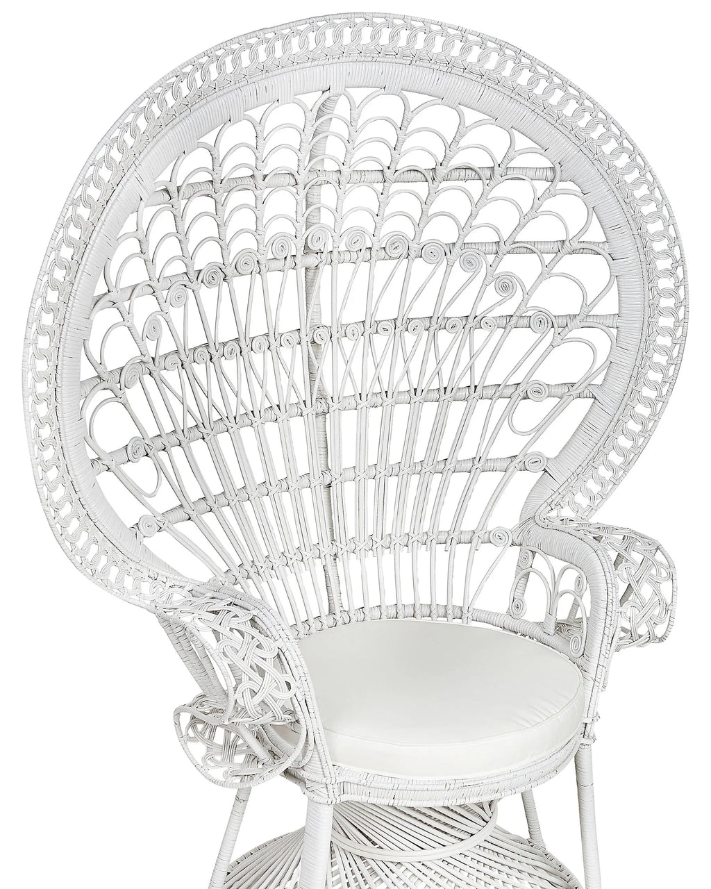 Peacock Chair EMMANUELLE Rattan White