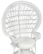 Peacock Chair EMMANUELLE Rattan White