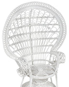 Peacock Chair EMMANUELLE Rattan White