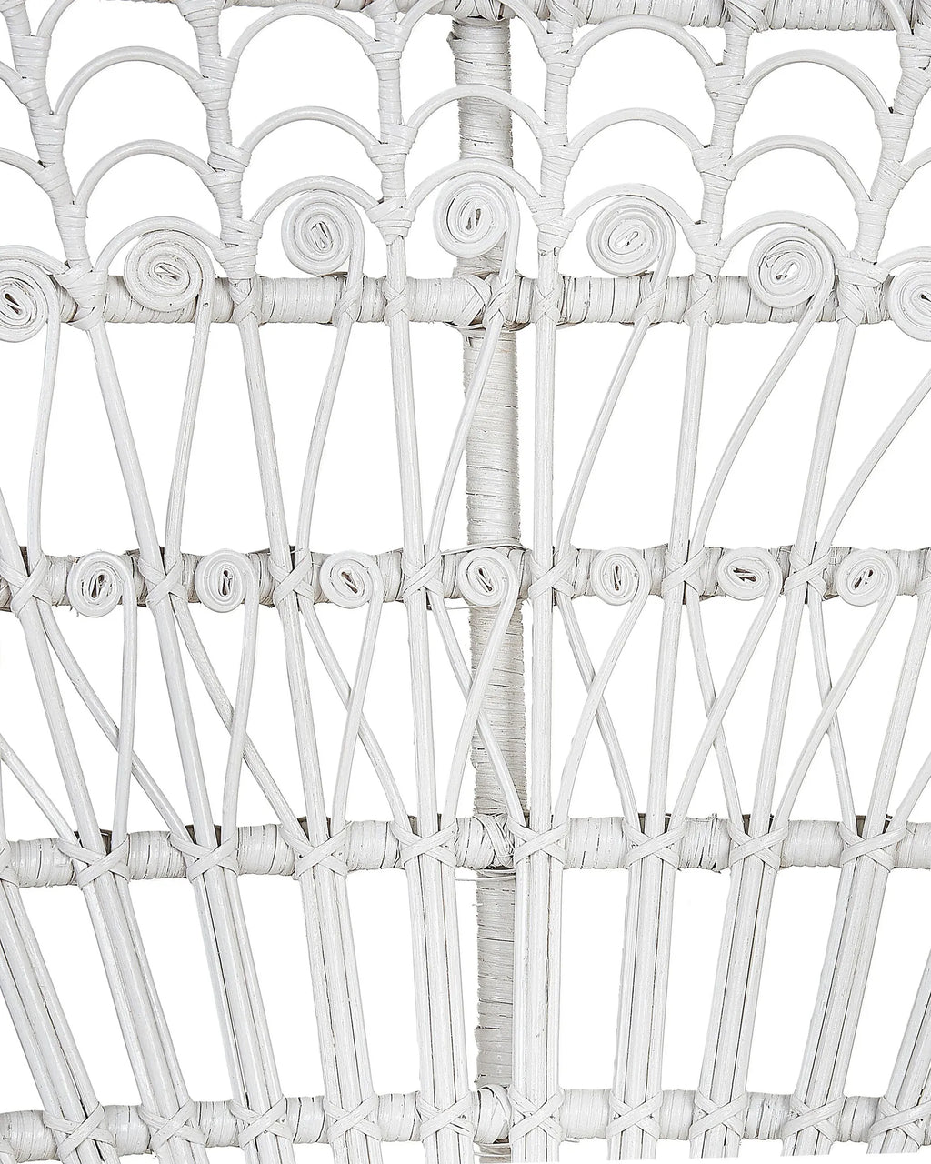 Peacock Chair EMMANUELLE Rattan White