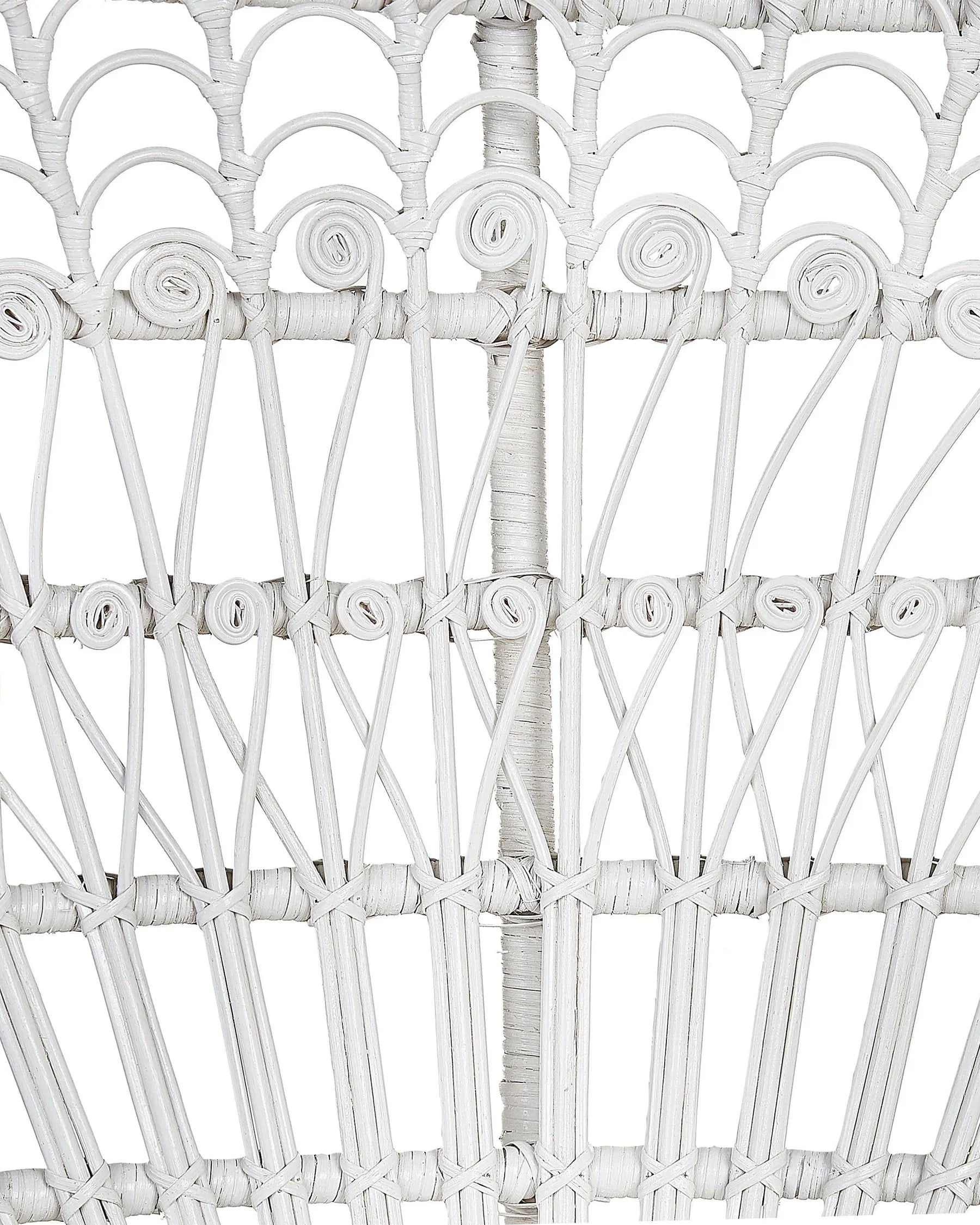 Peacock Chair EMMANUELLE Rattan White