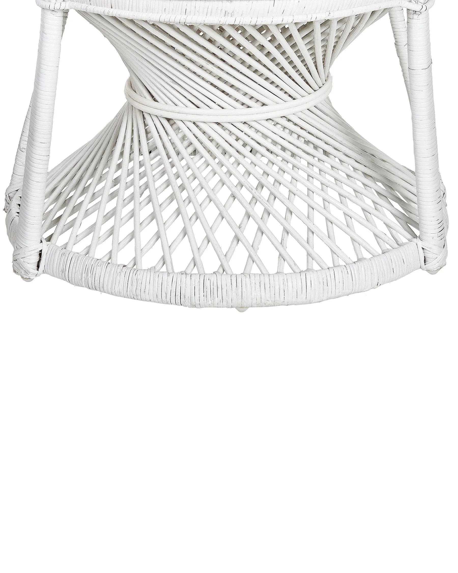 Peacock Chair EMMANUELLE Rattan White